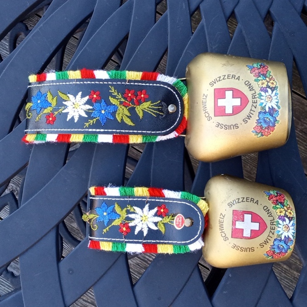 Swiss Cow Bells with Floral Design